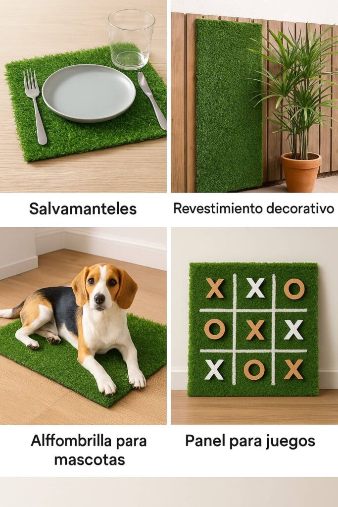 Más ideas para reutilizar los sobrantes del césped artificial