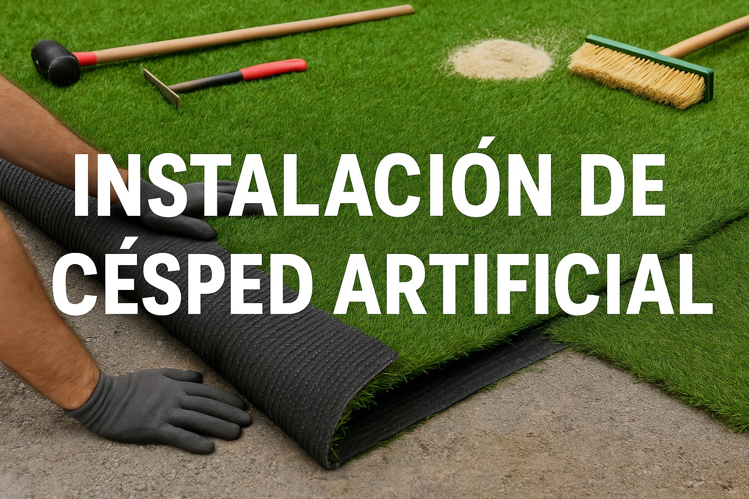 Instalar césped artificial en un jardín